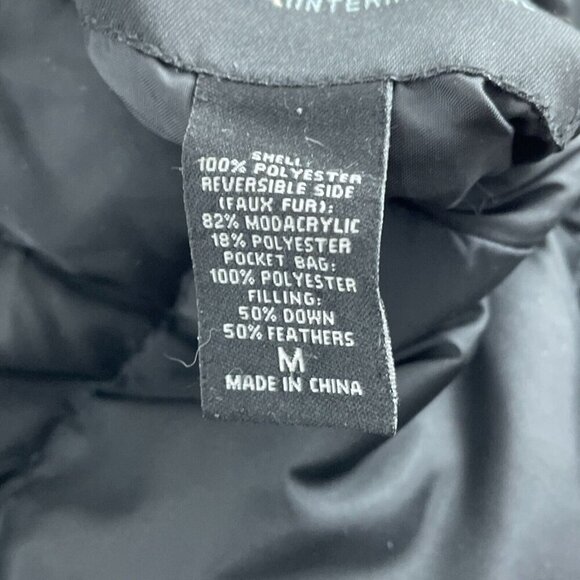 Moda international Puffer Vest Fax Fur Hood Reversible Womens Outerwear M C223 - Picture 3 of 8